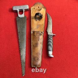 Vintage Knapp Hunting Kit PAT USA Sport Saw & Schrade RLKO NV Knife#A7