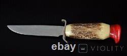Vintage Knife Dagger Knife 2 pcs Pchak Hunting Germany Leather Sheath Souvenir