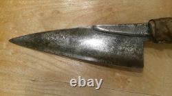 Vintage Knife Handmade Stag Handle Custom Fighting Hunting Skinning w Sheath