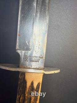 Vintage Kronenkreb Solingen Germany Bowie Knife Large 11