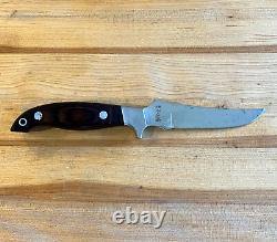 Vintage Lakota Fish Hawk H Suzuki Seki Japan Fixed 3.25 Blade Knife Ebony Handl