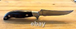 Vintage Lakota Fish Hawk H Suzuki Seki Japan Fixed 3.25 Blade Knife Ebony Handl