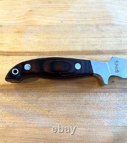 Vintage Lakota Fish Hawk H Suzuki Seki Japan Fixed 3.25 Blade Knife Ebony Handl