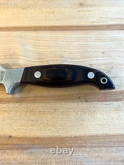 Vintage Lakota Fish Hawk H Suzuki Seki Japan Fixed 3.25 Blade Knife Ebony Handl