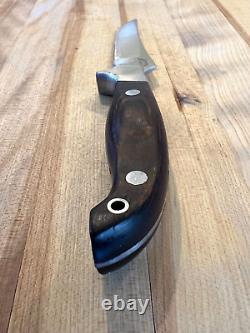 Vintage Lakota Fish Hawk H Suzuki Seki Japan Fixed 3.25 Blade Knife Ebony Handl