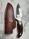 Vintage Lakota Hawk Knife Seki Japan With Seath 8.75 Cherry Wood Handle