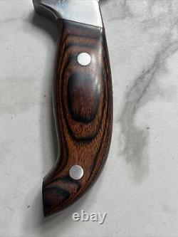 Vintage Lakota Hawk Knife Seki Japan With Seath 8.75 Cherry Wood Handle