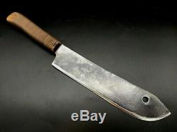 Vintage Lamb Splitter razor sharp Big Game Buffalo butcher knife custom sheath