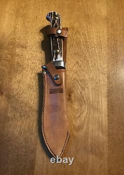 Vintage Lamplough Cutlery Solingen Fixed Blade Hunting Knife With Sheath