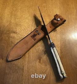 Vintage Lamplough Cutlery Solingen Fixed Blade Hunting Knife With Sheath