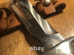 Vintage Lamplough Cutlery Solingen Fixed Blade Hunting Knife With Sheath