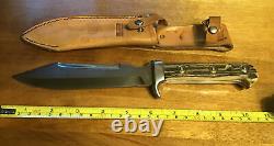 Vintage Lamplough Cutlery Solingen Fixed Blade Hunting Knife With Sheath