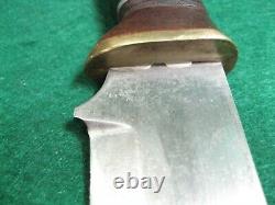 Vintage Large Bowie Style Fixed Blade Hunting Knife & Scabbard Viet Nam Alaska