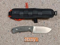 Vintage Lion Steel Knife Fixed Blade Composite Handle Panels withSheath Fantastic