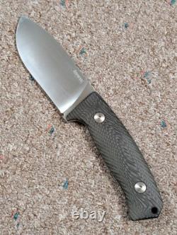 Vintage Lion Steel Knife Fixed Blade Composite Handle Panels withSheath Fantastic