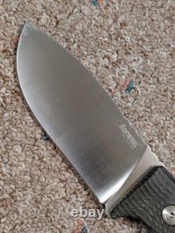 Vintage Lion Steel Knife Fixed Blade Composite Handle Panels withSheath Fantastic