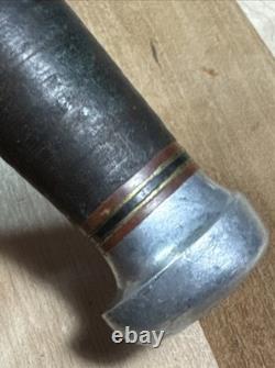 Vintage MARBLE'S GLADSTONE IDEAL FIXED BLADE HUNTING KNIFE withLEATHER SHEATH