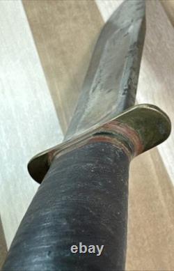 Vintage MARBLE'S GLADSTONE IDEAL FIXED BLADE HUNTING KNIFE withLEATHER SHEATH