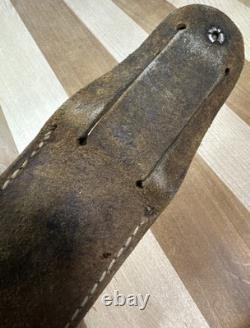 Vintage MARBLE'S GLADSTONE IDEAL FIXED BLADE HUNTING KNIFE withLEATHER SHEATH