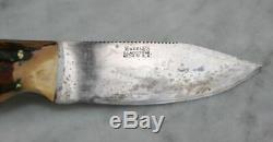 Vintage MARBLES GLADSTONE Hunting Knife DALL DEWEES Pattern Leather Sheath RARE