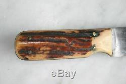 Vintage MARBLES GLADSTONE Hunting Knife DALL DEWEES Pattern Leather Sheath RARE