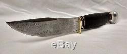 Vintage MARBLES Gladstone Michigan USA Fixed Blade Hunting Knife Leather Handle