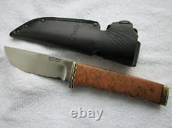 Vintage MERLE W SEGUINE hunting knife 10 wood handle w CUTCO sheath, NOS