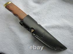 Vintage MERLE W SEGUINE hunting knife 10 wood handle w CUTCO sheath, NOS