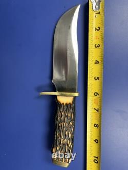 Vintage Made in USA Schrade 171UH Uncle Henry Pro Hunter Knife with Leather Sheath