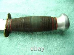 Vintage Marbles Gladstone Clip Point Fixed Blade Knife with Sheath