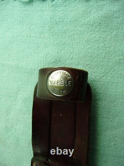 Vintage Marbles Gladstone Clip Point Fixed Blade Knife with Sheath
