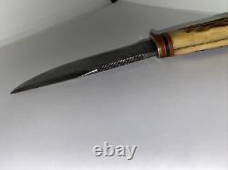 Vintage Marbles Gladstone Full Stag Woodcraft Hunting Knife With Sheath