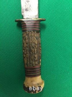 Vintage Marbles Gladstone Stag Handle & Butt Knife 5 3/4 in blade