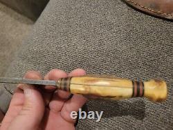 Vintage Marbles Gladstone Stag On Stag Rare Hunting Knife with Sheath