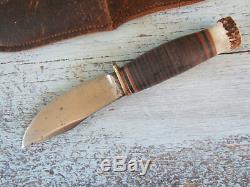 Vintage Marbles Hunting Skinning Fixed Blade Knife with Stag Pommel