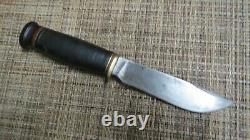 Vintage Marbles Woodcraft Fixed Blade Knife with Original Moose Sheath