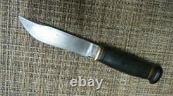 Vintage Marbles Woodcraft Fixed Blade Knife with Original Moose Sheath