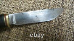 Vintage Marbles Woodcraft Fixed Blade Knife with Original Moose Sheath