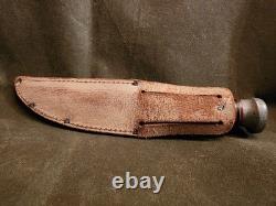 Vintage Marbles Woodcraft Hunter-skinner Knife With Sheath