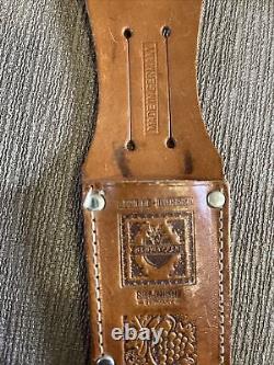 Vintage Near Mint, Rewwappen, Linder Messer, Orig. Sheath, Stag