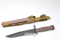 Vintage OKC Survival Camping Hunting Knife Genuine + Scabbard Ontario Co USA