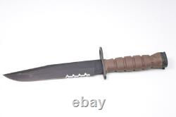 Vintage OKC Survival Camping Hunting Knife Genuine + Scabbard Ontario Co USA