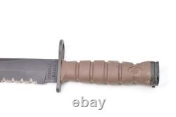 Vintage OKC Survival Camping Hunting Knife Genuine + Scabbard Ontario Co USA
