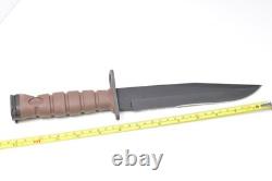 Vintage OKC Survival Camping Hunting Knife Genuine + Scabbard Ontario Co USA