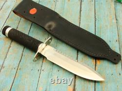 Vintage Ohrid Bratstvo Yugoslavia Hollow Sawback Survival Bowie Knife Set Knives
