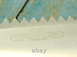Vintage Ohrid Bratstvo Yugoslavia Hollow Sawback Survival Bowie Knife Set Knives