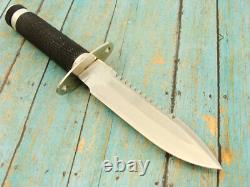 Vintage Ohrid Bratstvo Yugoslavia Hollow Sawback Survival Bowie Knife Set Knives