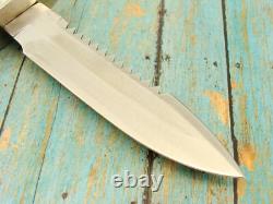 Vintage Ohrid Bratstvo Yugoslavia Hollow Sawback Survival Bowie Knife Set Knives