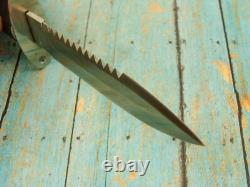 Vintage Ohrid Bratstvo Yugoslavia Hollow Sawback Survival Bowie Knife Set Knives