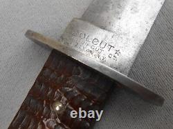 Vintage Olcut Union Cut Co Olean Ny Hunting Or Fishing Knife Nice Bone Handles